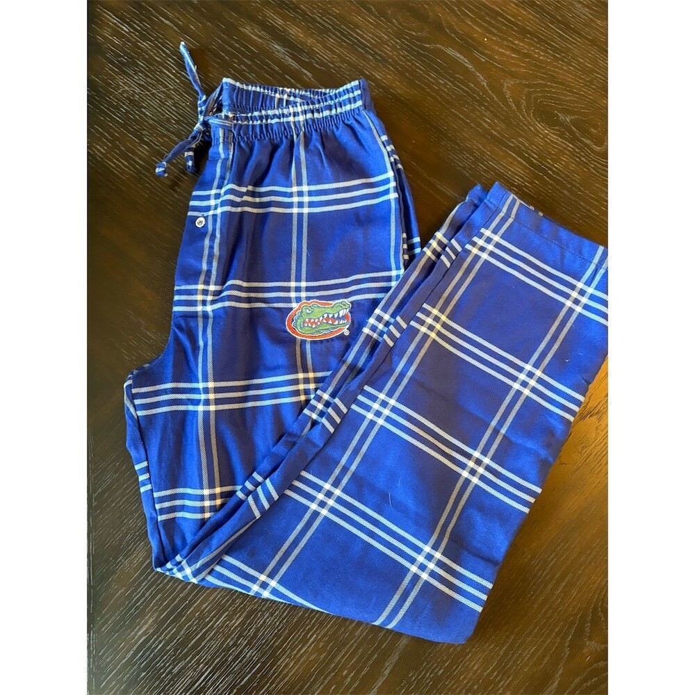 Florida Gators Pajama Pants Men's S‎ Blue Plaid Lounge